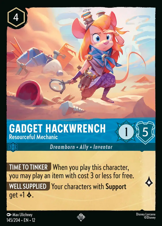 Gadget Hackwrench - Resourceful Mechanic | Wilds Unknown #145 (Near Mint Foil) | Disney Lorcana Single Australia (Near Mint)