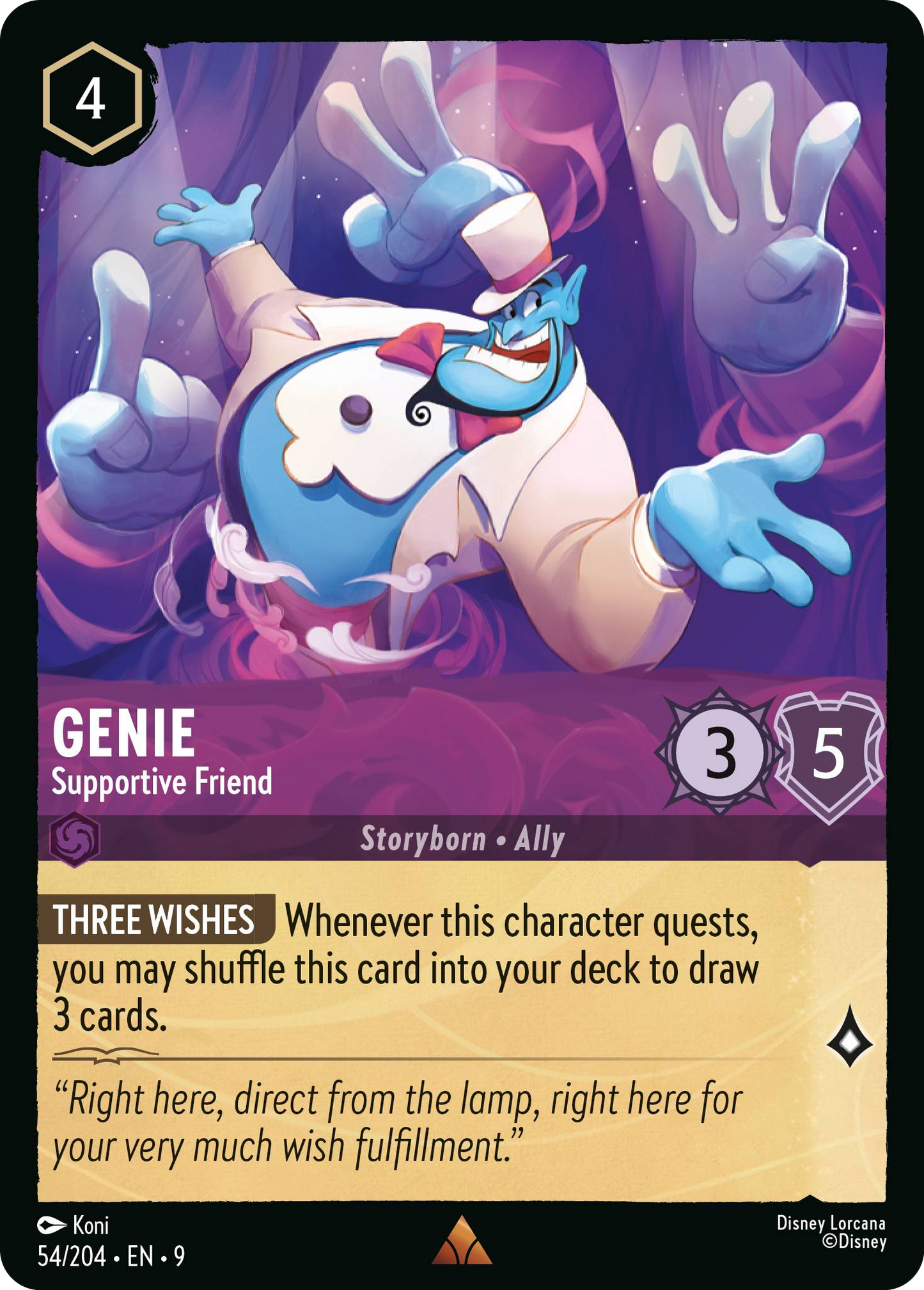 Genie - Supportive Friend | Fabled #54 (Near Mint) | Disney Lorcana Single Australia (Near Mint)