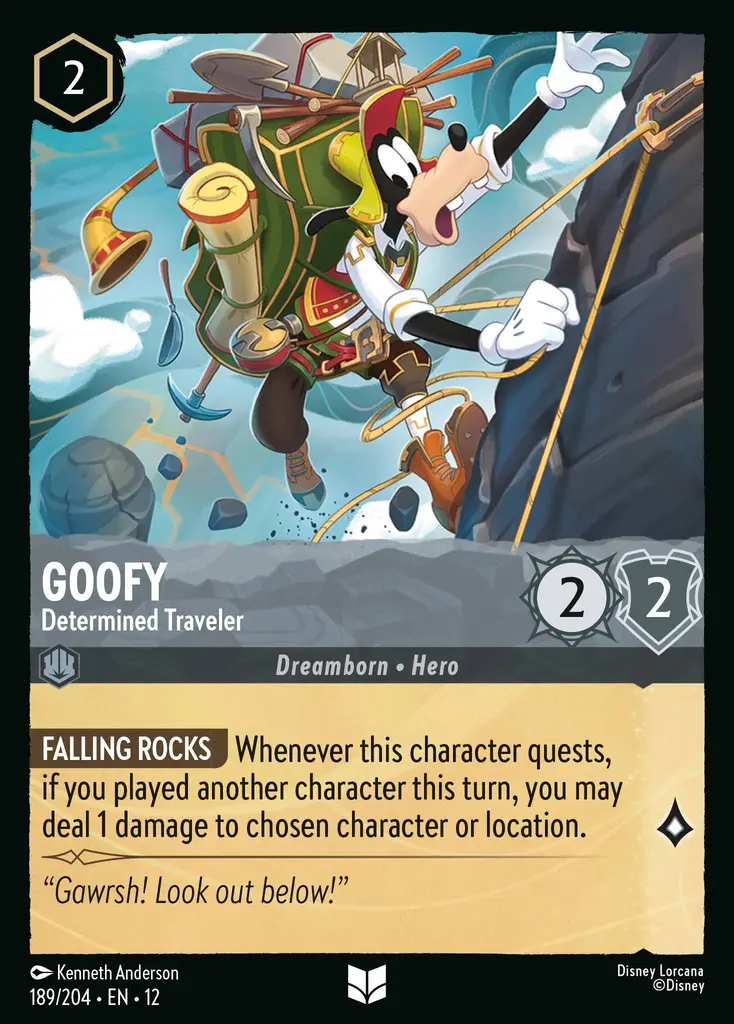 Goofy - Determined Traveler | Wilds Unknown #189 (Near Mint Foil) | Disney Lorcana Single Australia (Near Mint)