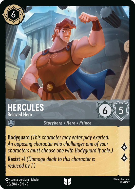 Hercules - Beloved Hero | Fabled #186 (Near Mint) | Disney Lorcana Single Australia (Near Mint)