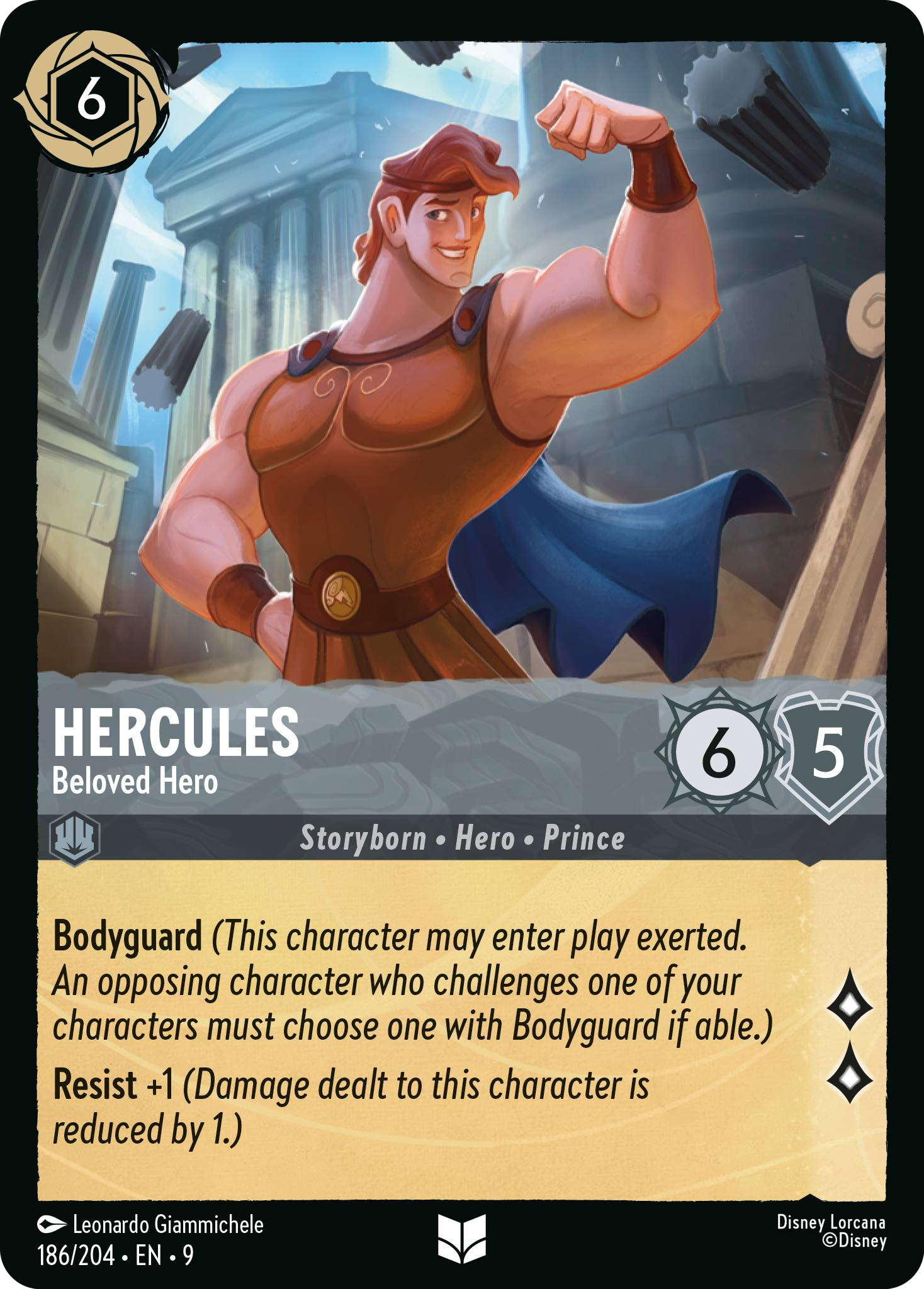 Hercules - Beloved Hero | Fabled #186 (Near Mint Foil) | Disney Lorcana Single Australia (Near Mint)