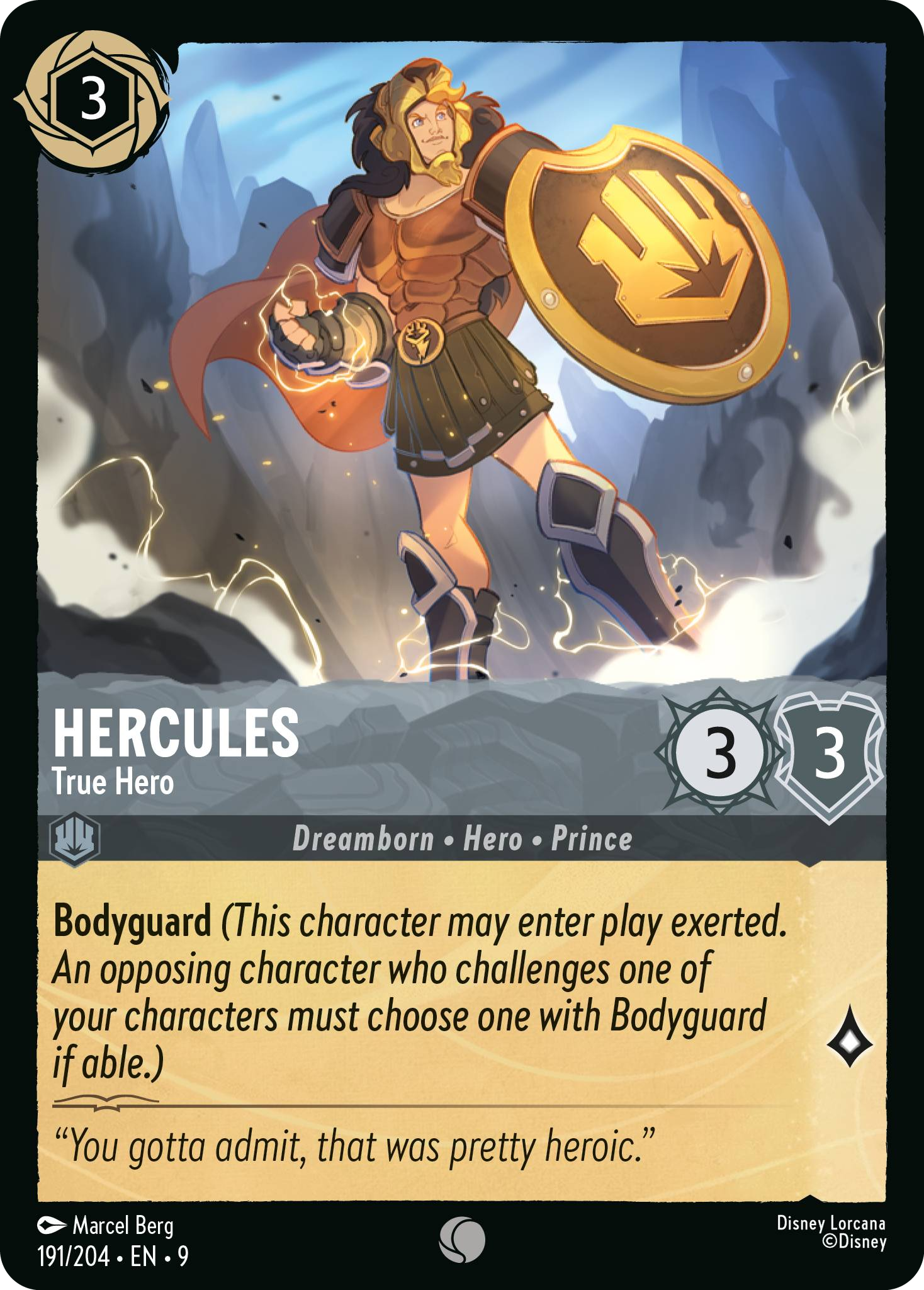 Hercules - True Hero | Fabled #191 (Near Mint Foil) | Disney Lorcana Single Australia (Near Mint)