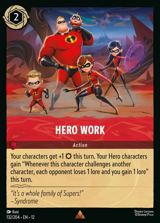 Hero Work | Wilds Unknown #132 (Near Mint Foil) | Disney Lorcana Single Australia (Near Mint)