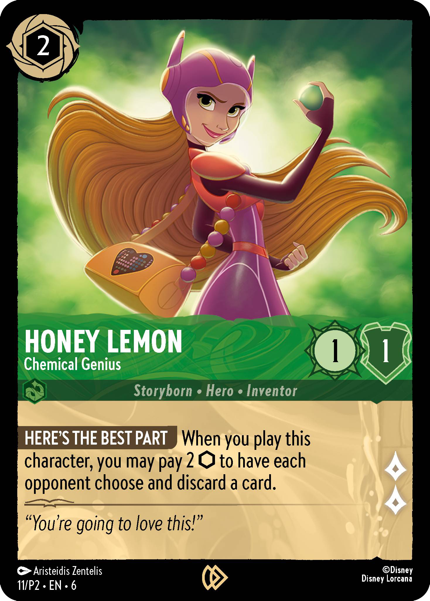 Honey Lemon - Chemical Genius | Azurite Sea Organized Play promo Promo (11/P2·EN·6) | Disney Lorcana Single Australia (Near Mint)