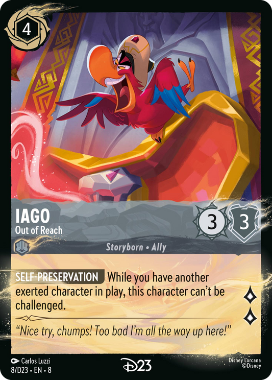 Iago - Out of Reach | D23 Gold Membership Promo Promo (08/D23·EN·8) | Disney Lorcana Single Australia (Near Mint)