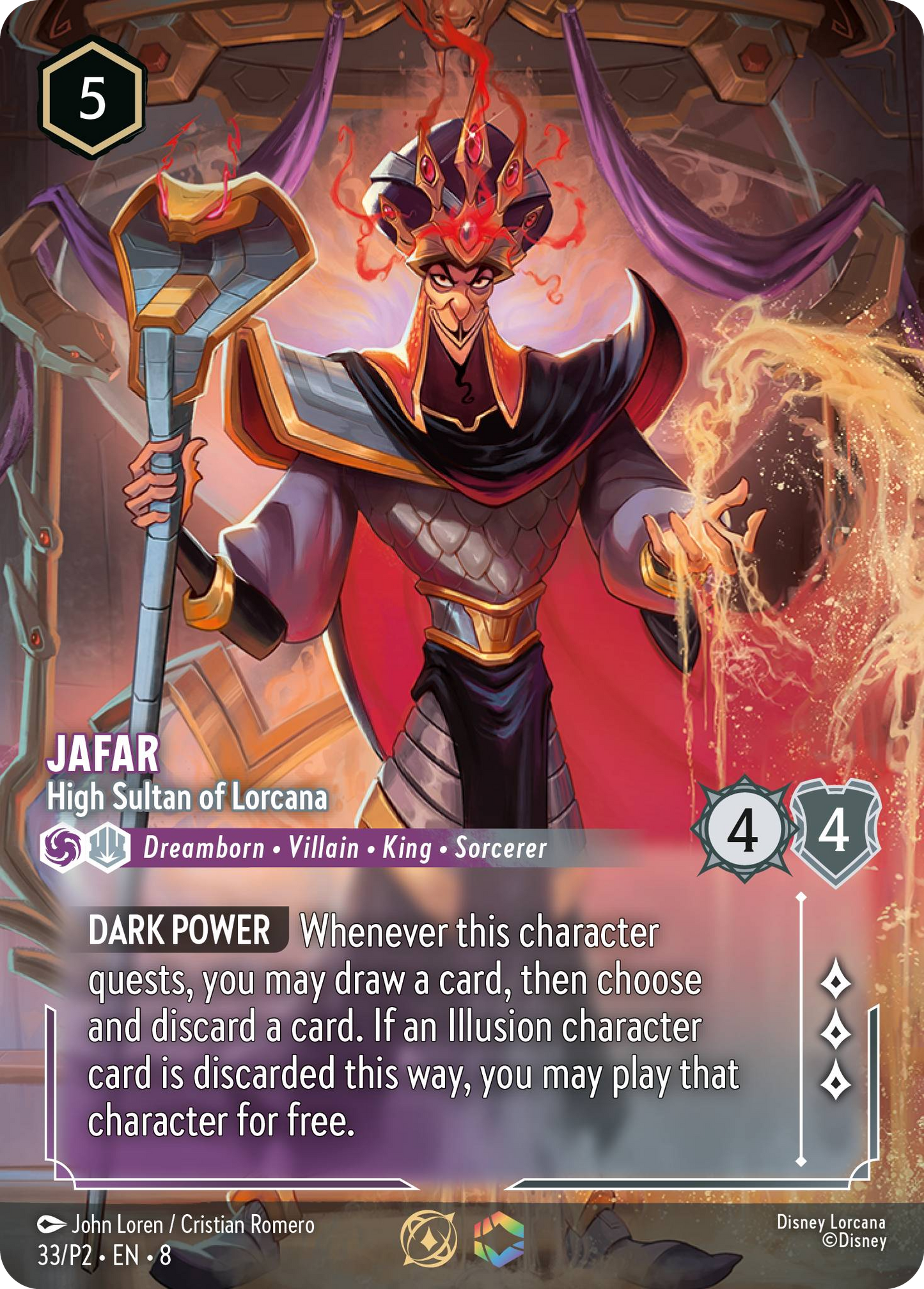 Jafar – High Sultan of Lorcana – Reign of Jafar Set Championship Promo #33/P2