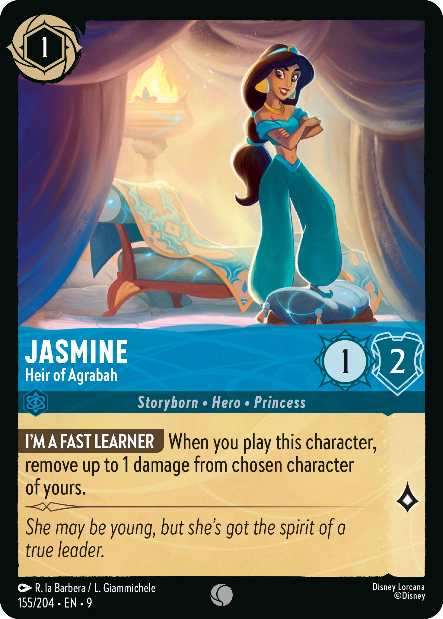 Jasmine - Heir of Agrabah | Fabled #155 (Near Mint Foil) | Disney Lorcana Single Australia (Near Mint)