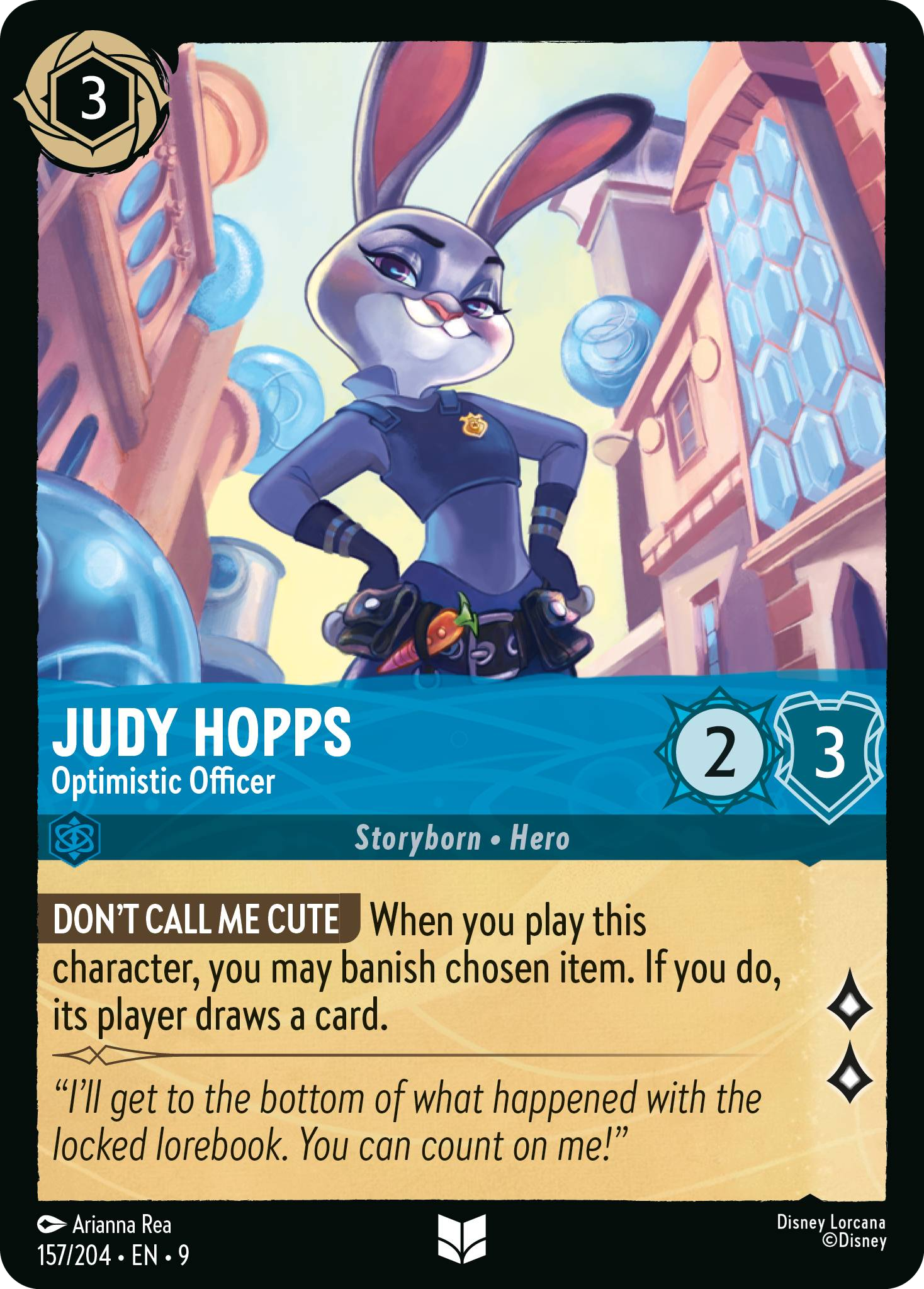 Judy Hopps - Optimistic Officer | Fabled #157 (Near Mint Foil) | Disney Lorcana Single Australia (Near Mint)