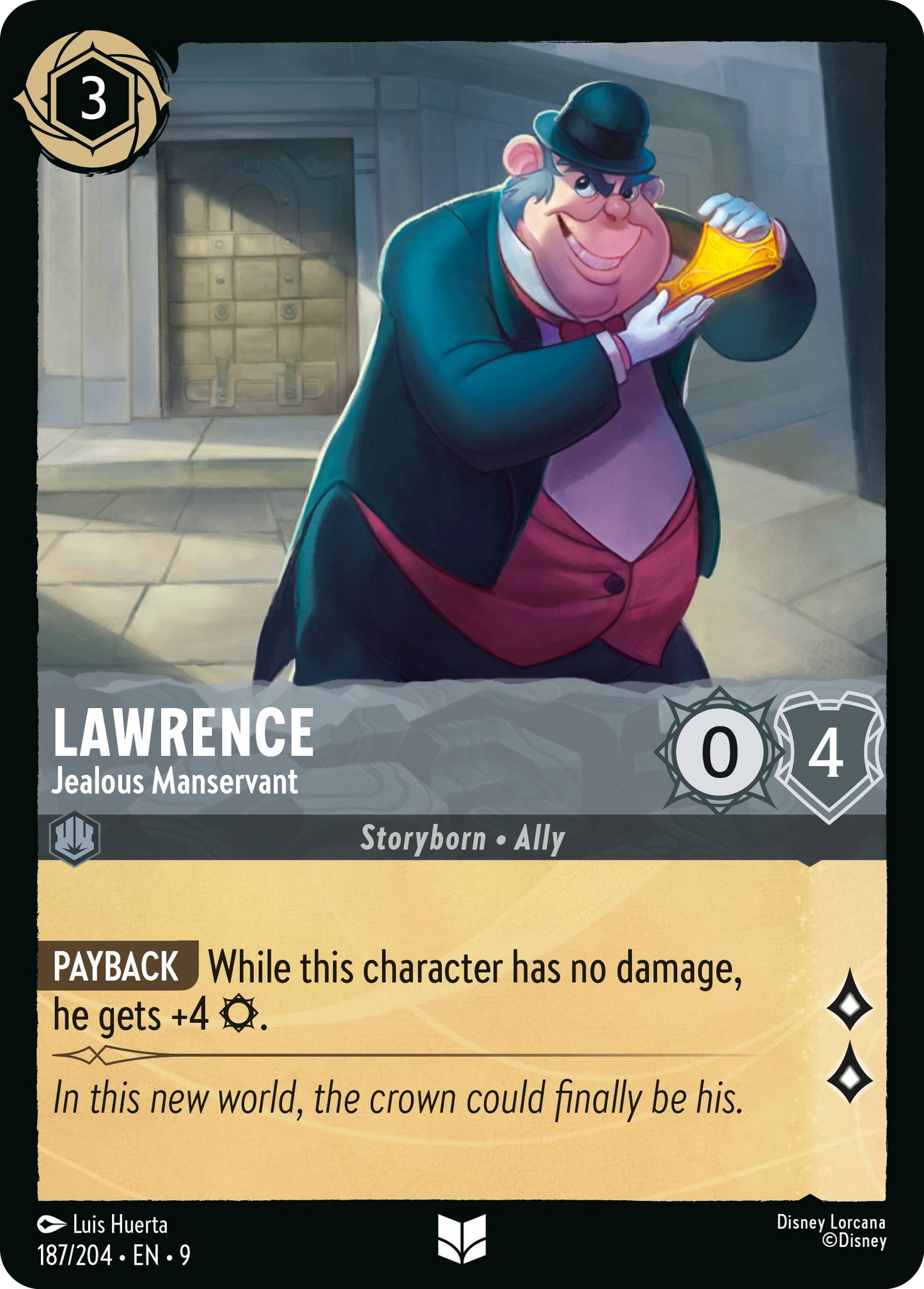Lawrence - Jealous Manservant | Fabled #187 (Near Mint Foil) | Disney Lorcana Single Australia (Near Mint)