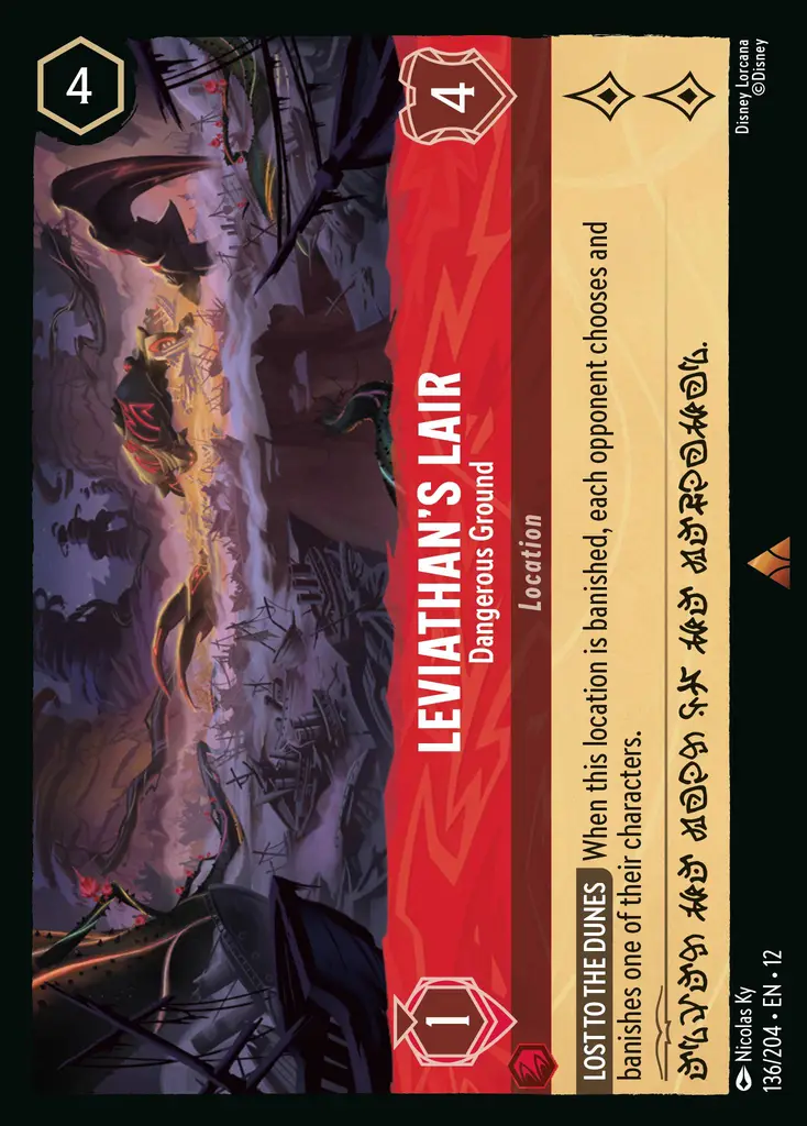 Leviathan's Lair - Dangerous Ground | Wilds Unknown #136 (Near Mint) | Disney Lorcana Single Australia (Near Mint)