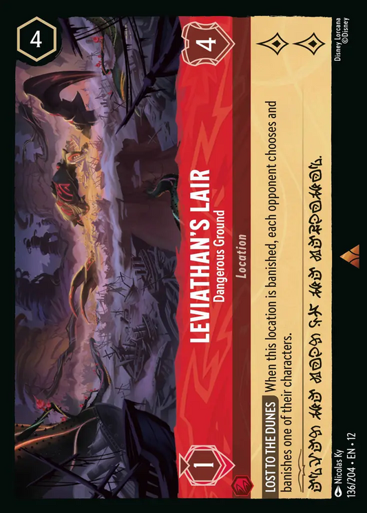 Leviathan's Lair - Dangerous Ground | Wilds Unknown #136 (Near Mint Foil) | Disney Lorcana Single Australia (Near Mint)