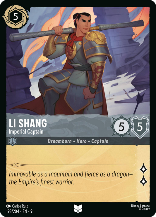Li Shang - Imperial Captain | Fabled #193 (Near Mint) | Disney Lorcana Single Australia (Near Mint)