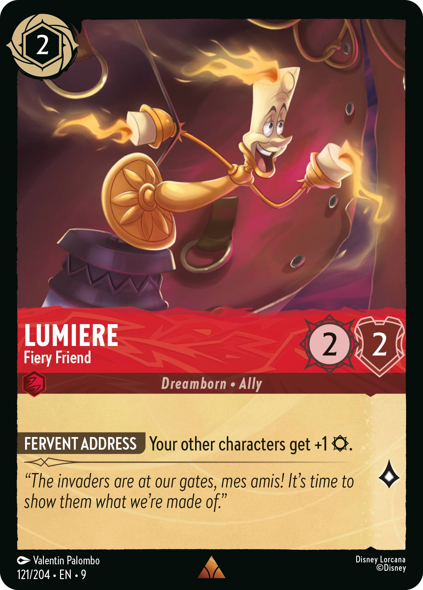 Lumiere - Fiery Friend | Fabled #121 (Near Mint) | Disney Lorcana Single Australia (Near Mint)