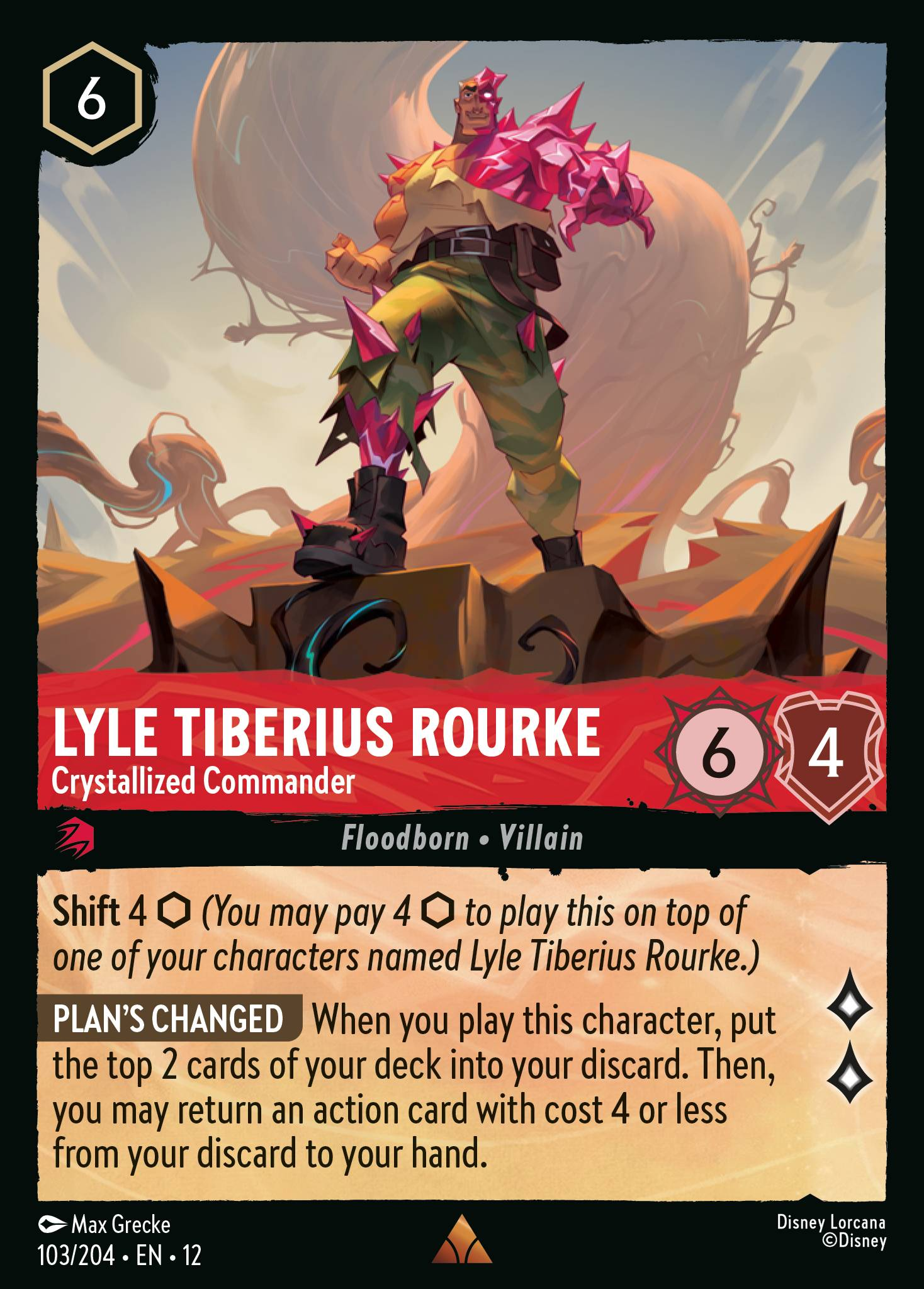 Lyle Tiberius Rourke - Crystallized Commander | Wilds Unknown #103 (Near Mint Foil) | Disney Lorcana Single Australia (Near Mint)