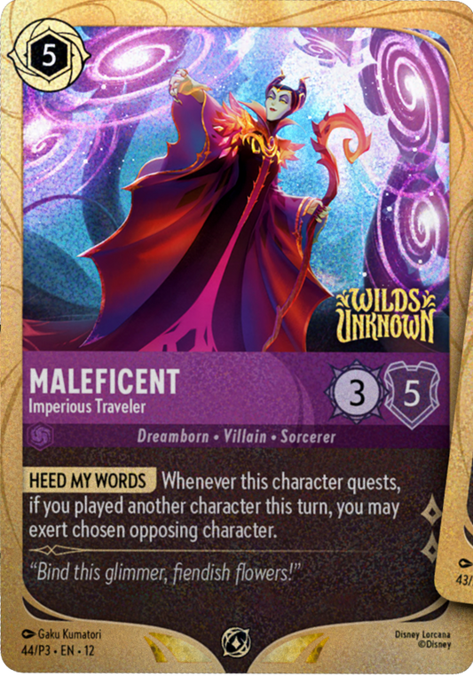Maleficent - Imperious Traveler | Wilds Unknown Organized Play promo Promo (44/P3·EN·12) | Disney Lorcana Single Australia (Near Mint)