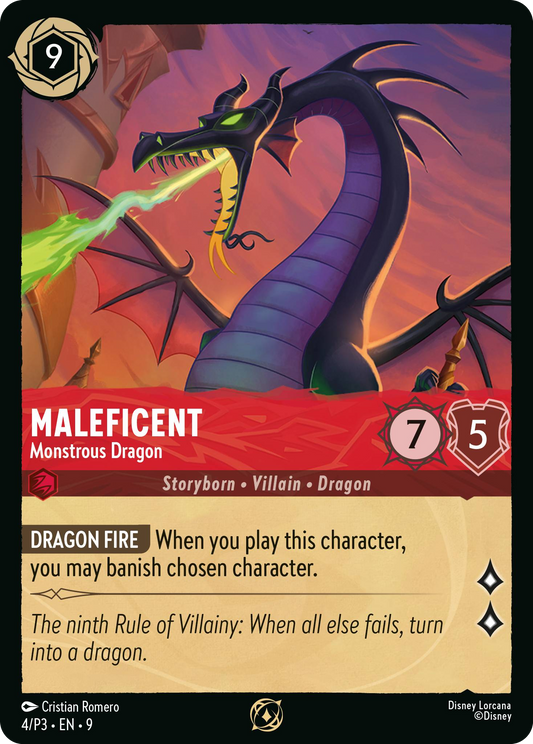 Maleficent – Monstrous Dragon – Fabled Set Championship Participant Promo #4/P3