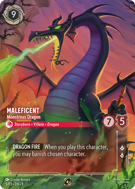 Maleficent – Monstrous Dragon – Fabled Set Championship Promo #5/P3