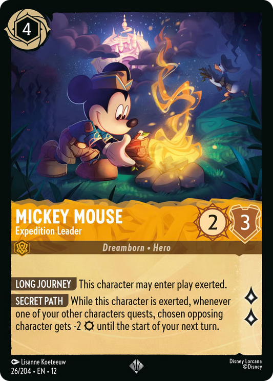 Mickey Mouse - Expedition Leader | Wilds Unknown #26 (Near Mint) | Disney Lorcana Single Australia (Near Mint)