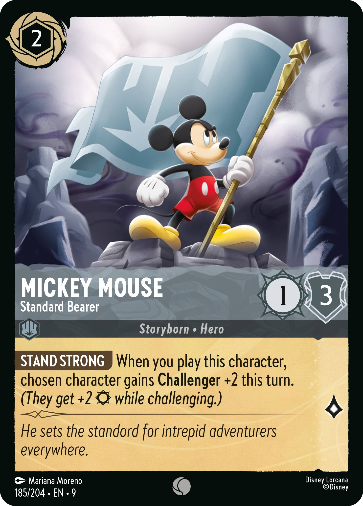 Mickey Mouse - Standard Bearer | Fabled #185 (Near Mint Foil) | Disney Lorcana Single Australia (Near Mint)