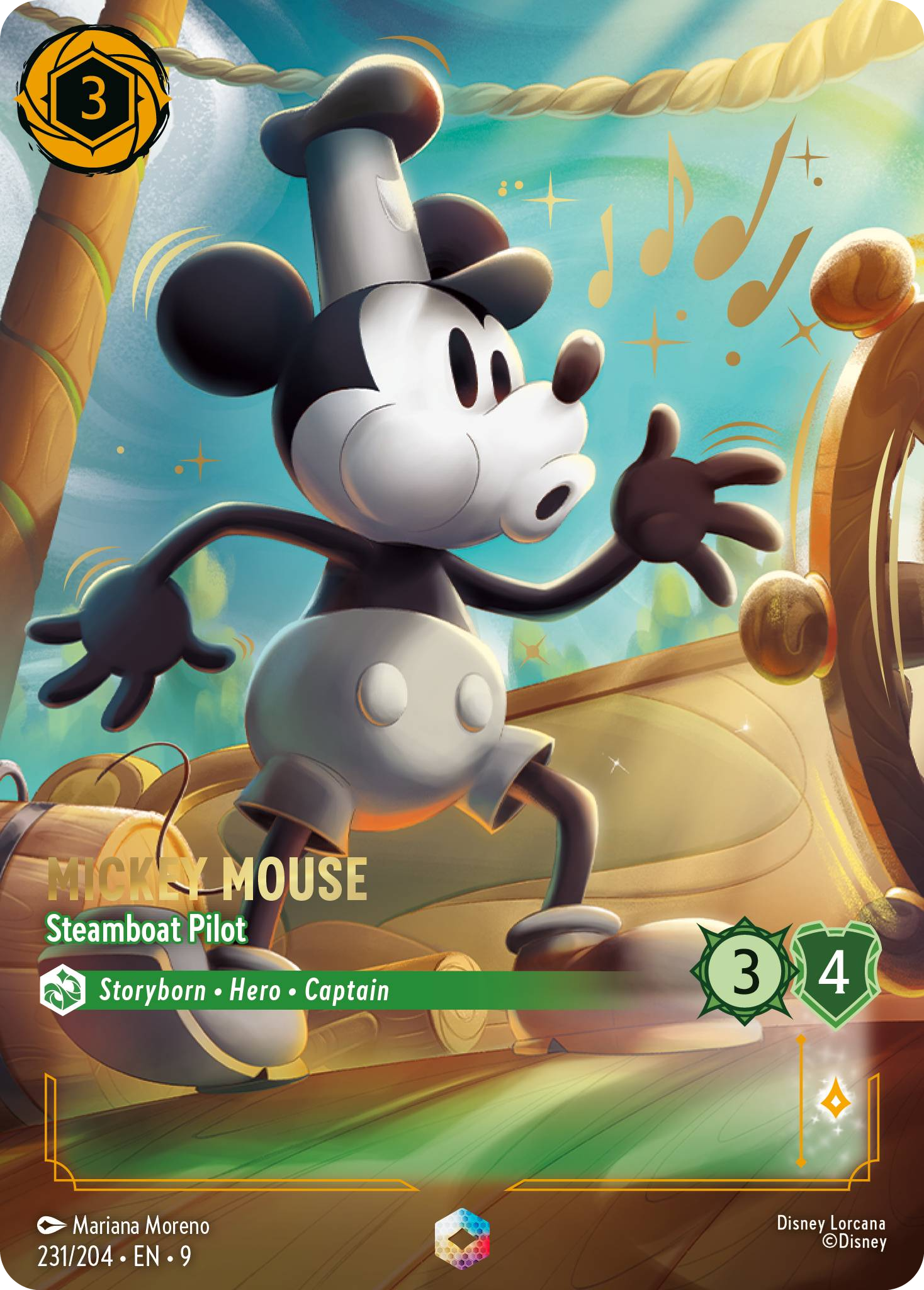 Mickey Mouse - Steamboat Pilot | Fabled #231 (Near Mint) | Disney Lorcana Single Australia (Near Mint)