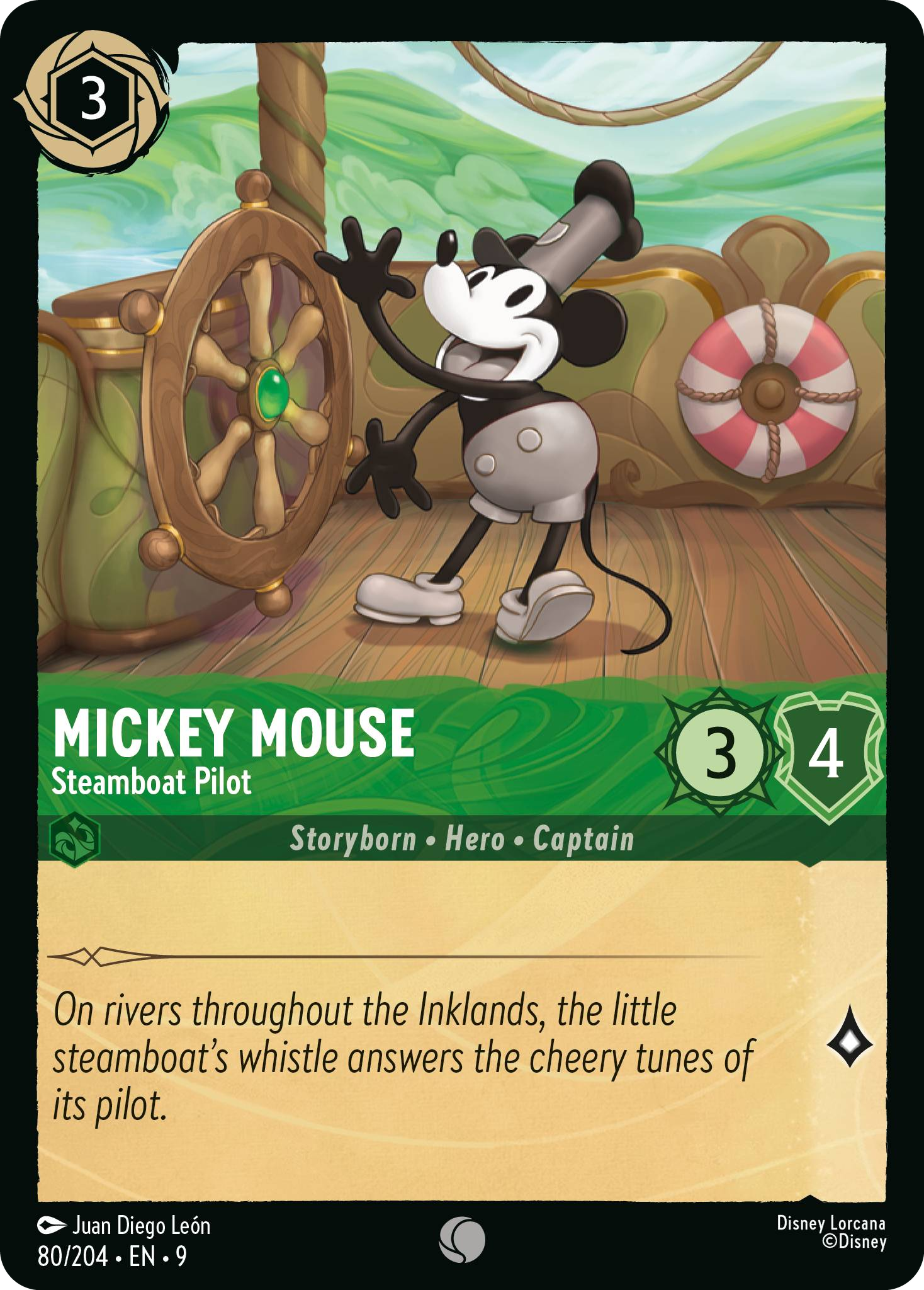 Mickey Mouse - Steamboat Pilot | Fabled #80 (Near Mint) | Disney Lorcana Single Australia (Near Mint)