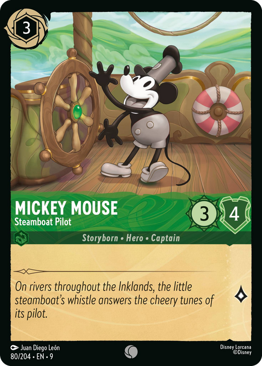 Mickey Mouse - Steamboat Pilot | Fabled #80 (Near Mint Foil) | Disney Lorcana Single Australia (Near Mint)