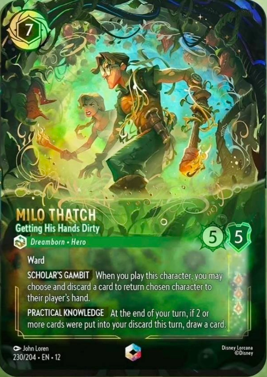 Milo Thatch - Getting His Hands Dirty | Wilds Unknown #230 (Near Mint) | Disney Lorcana Single Australia (Near Mint)