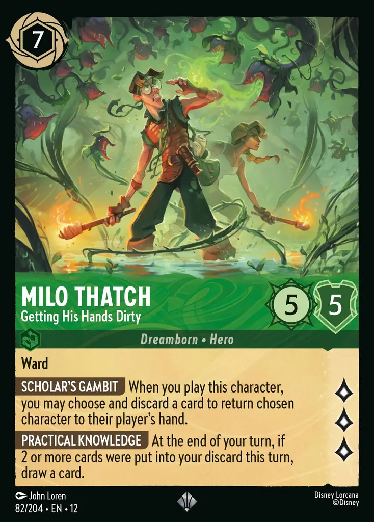 Milo Thatch - Getting His Hands Dirty | Wilds Unknown #82 (Near Mint) | Disney Lorcana Single Australia (Near Mint)