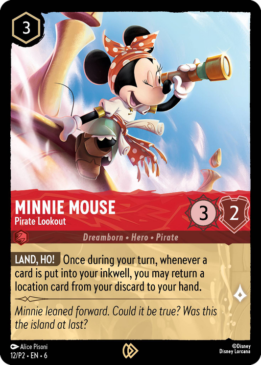 Minnie Mouse - Pirate Lookout | Azurite Sea Organized Play promo Promo (12/P2·EN·6) | Disney Lorcana Single Australia (Near Mint)
