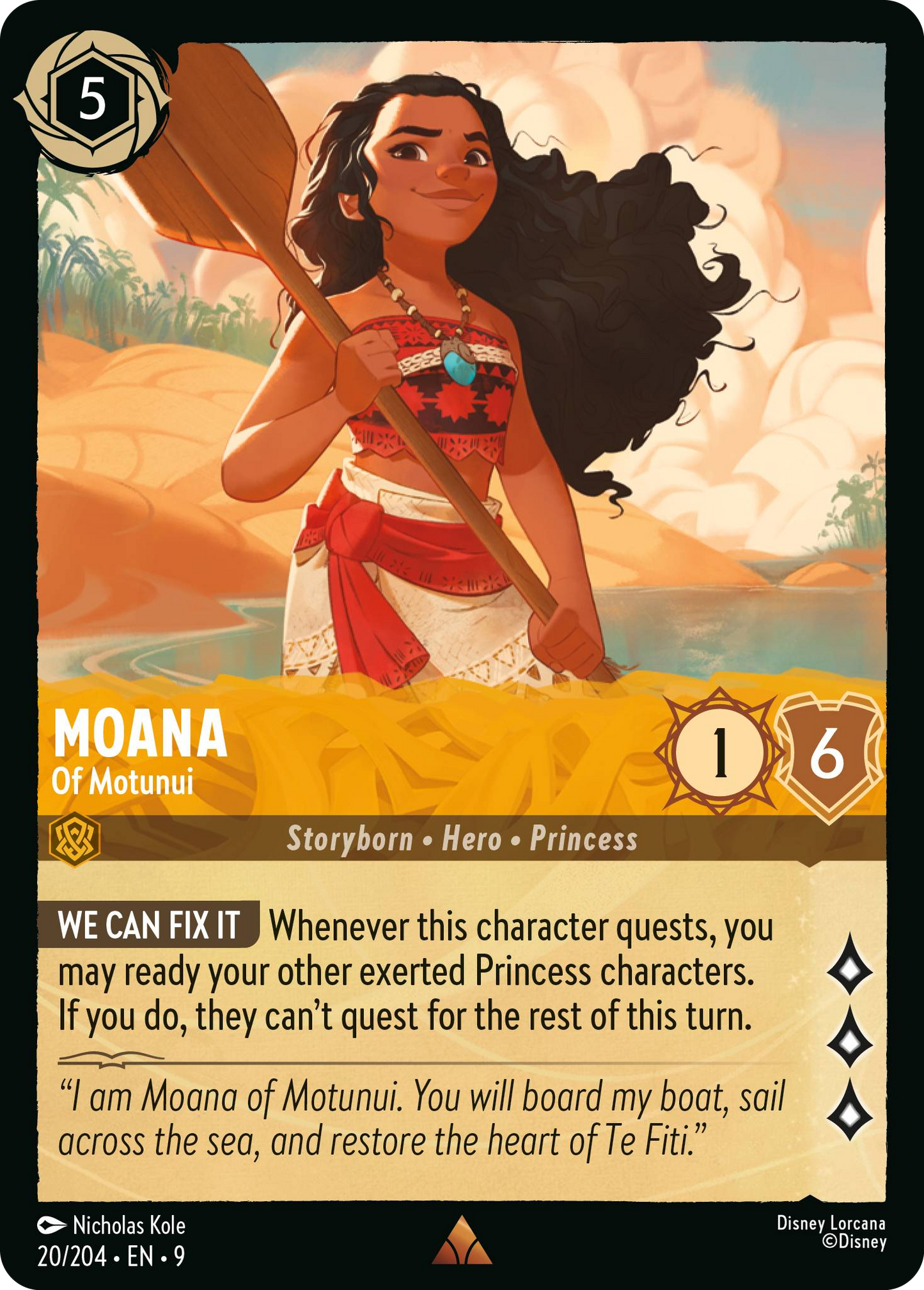 Moana - Of Motunui | Fabled #20 (Near Mint Foil) | Disney Lorcana Single Australia (Near Mint)