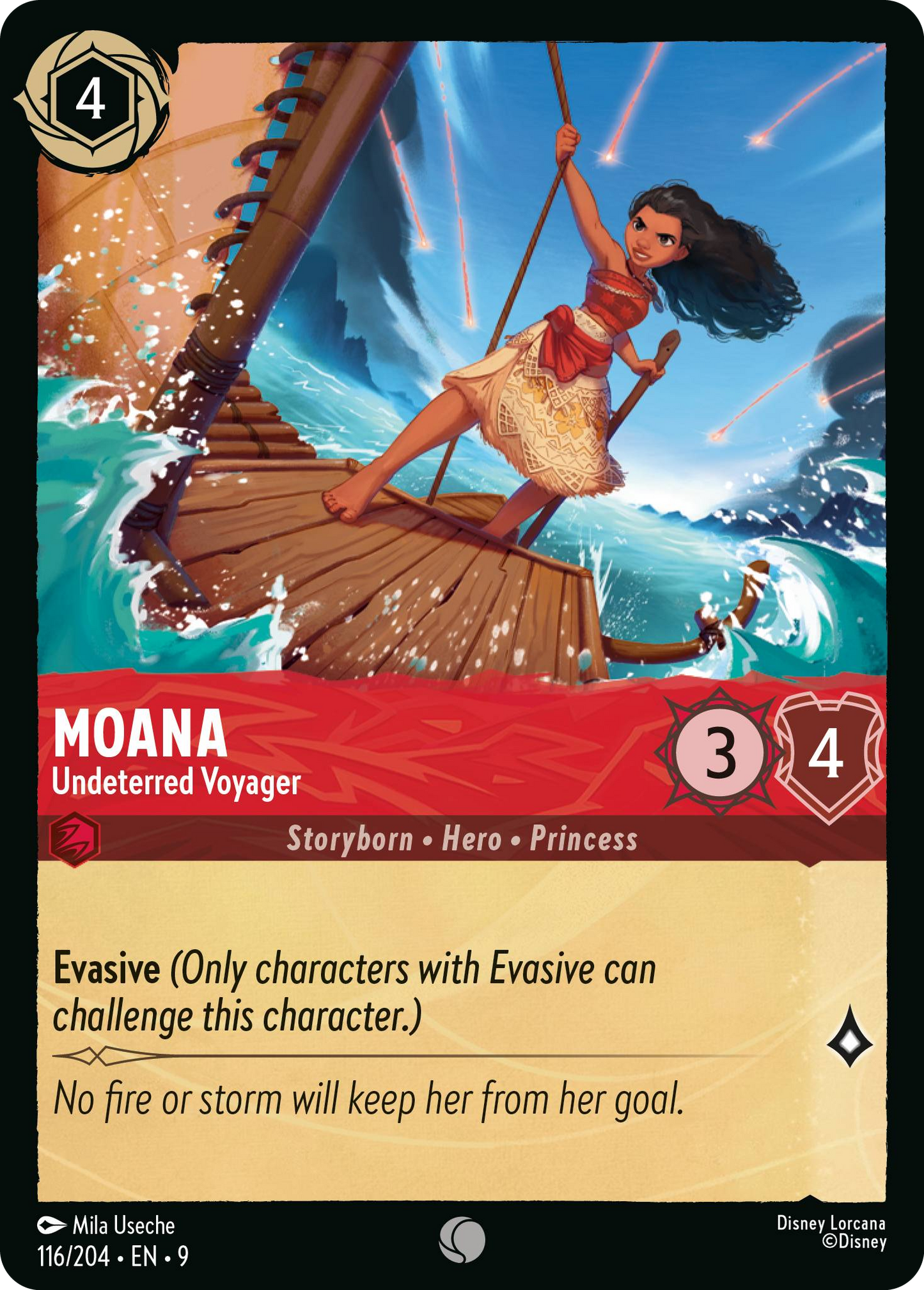 Moana - Undeterred Voyager | Fabled #116 (Near Mint) | Disney Lorcana Single Australia (Near Mint)