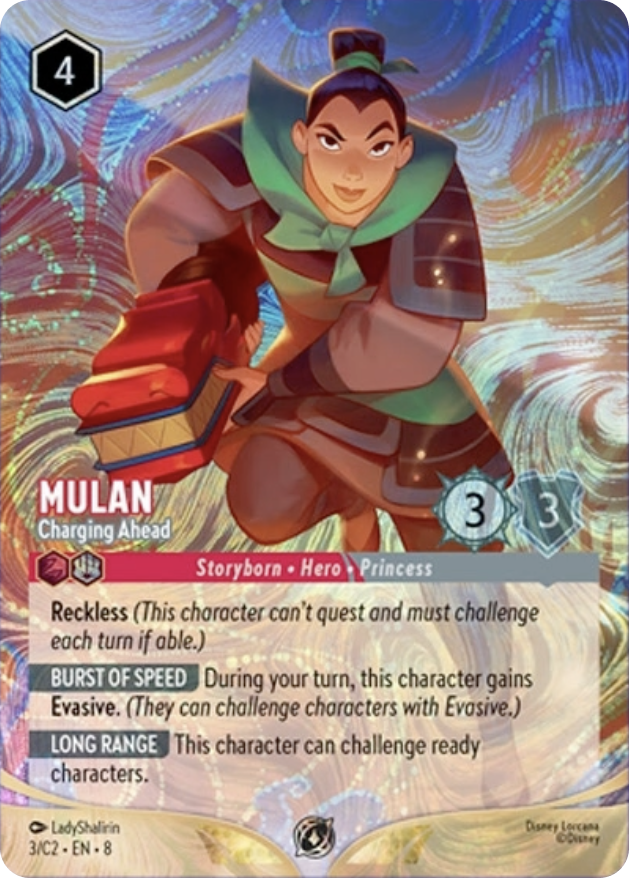 Mulan – Charging Ahead – Disney Lorcana Challenge Set 2 Promo #3/C2
