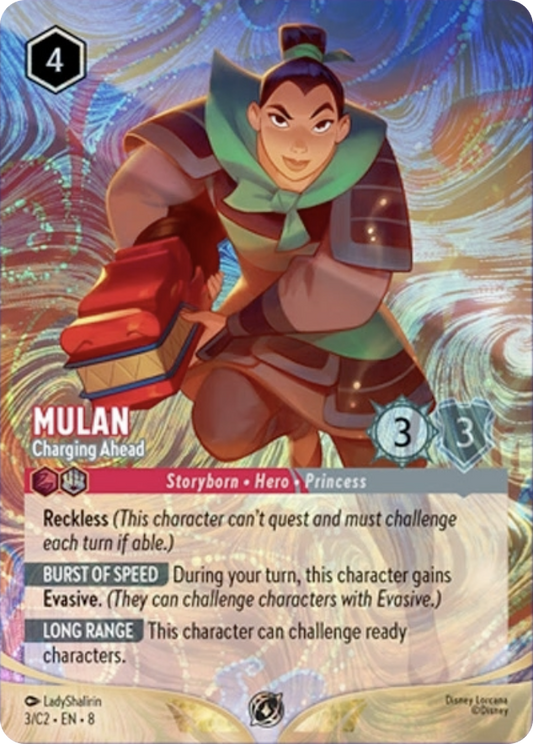 Mulan – Charging Ahead – Disney Lorcana Challenge Set 2 Promo #3/C2