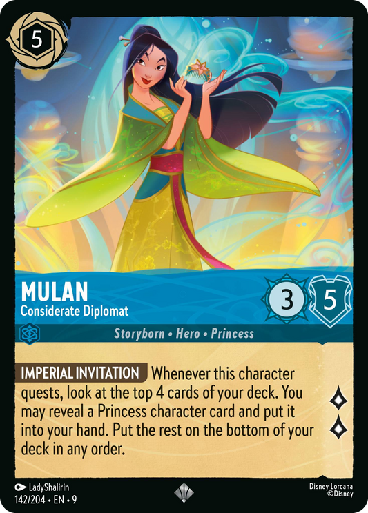 Mulan - Considerate Diplomat | Fabled #142 (Near Mint Holofoil) | Disney Lorcana Single Australia (Near Mint)