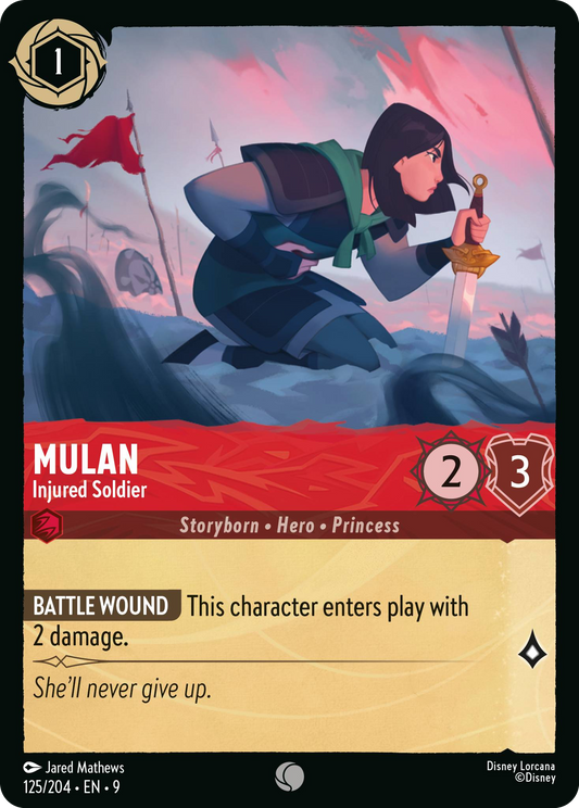 Mulan - Injured Soldier | Fabled #125 (Near Mint) | Disney Lorcana Single Australia (Near Mint)