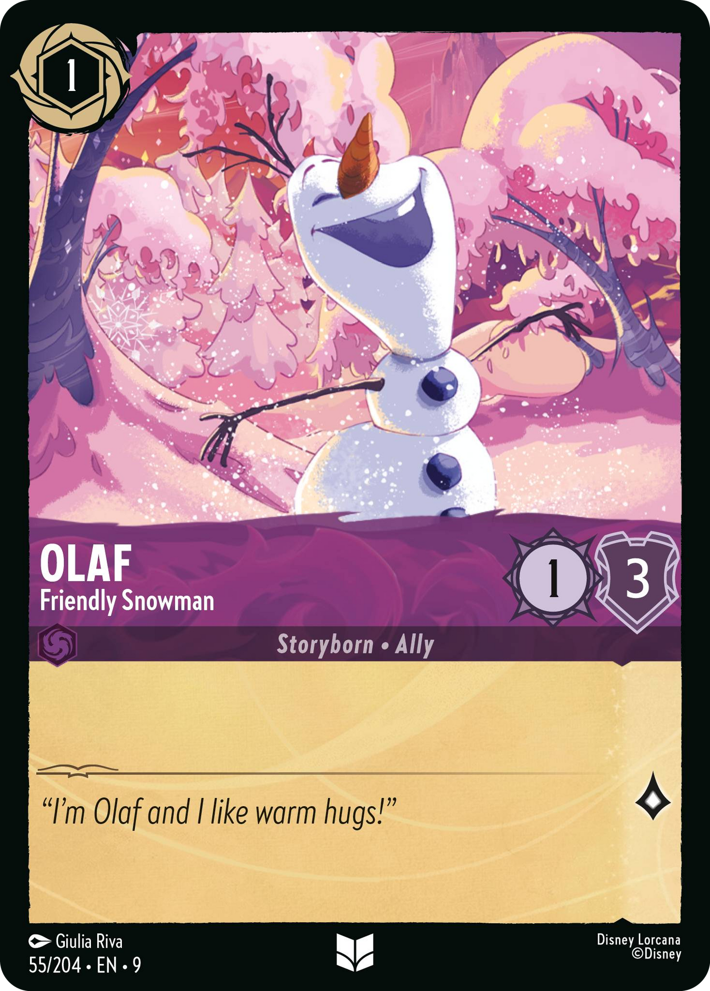 Olaf - Friendly Snowman | Fabled #55 (Near Mint Foil) | Disney Lorcana Single Australia (Near Mint)