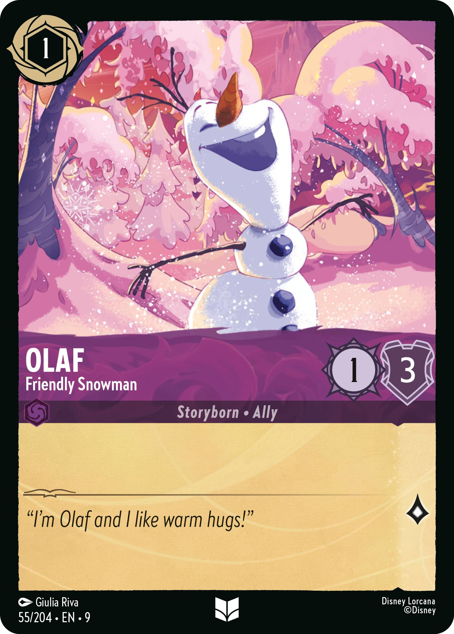 Olaf - Friendly Snowman | Fabled #55 (Near Mint Foil) | Disney Lorcana Single Australia (Near Mint)