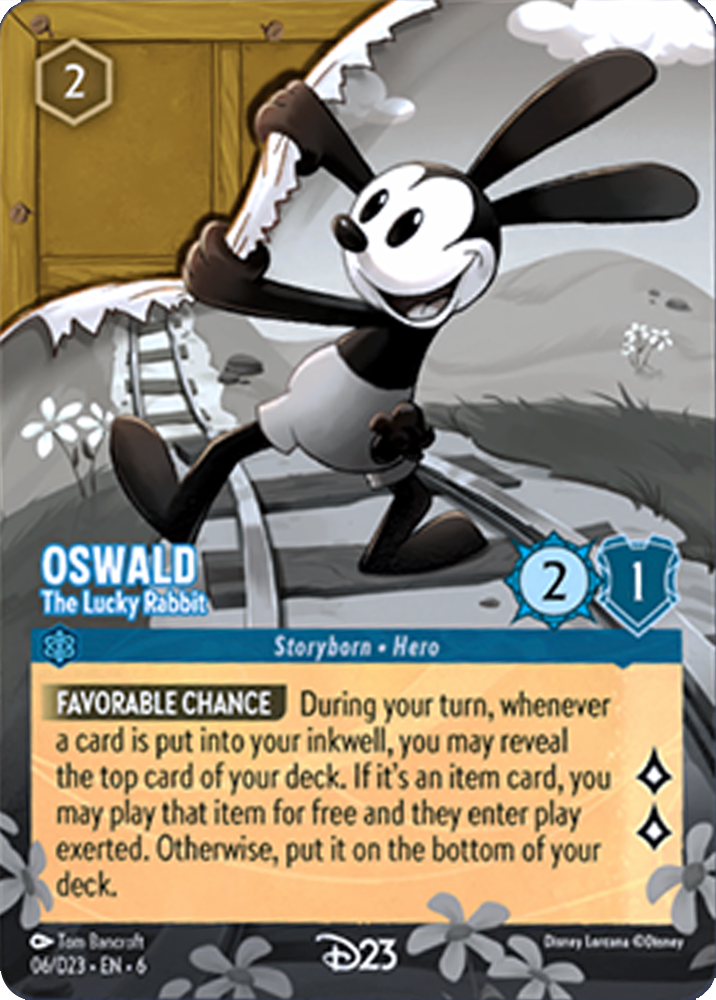 Oswald - The Lucky Rabbit | D23 Expo 2024 Collector's Set Promo (06/D23·EN·6) | Disney Lorcana Single Australia (Near Mint)