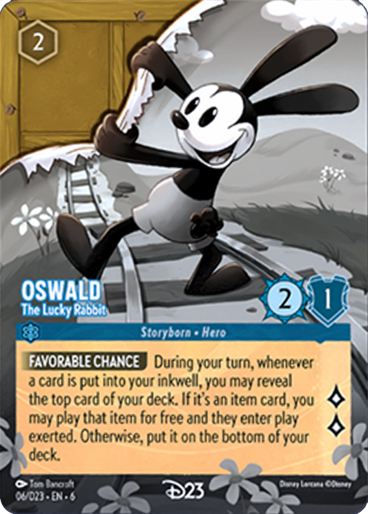 Oswald - The Lucky Rabbit | D23 Expo 2024 Collector's Set Promo (06/D23·EN·6) | Disney Lorcana Single Australia (Near Mint)