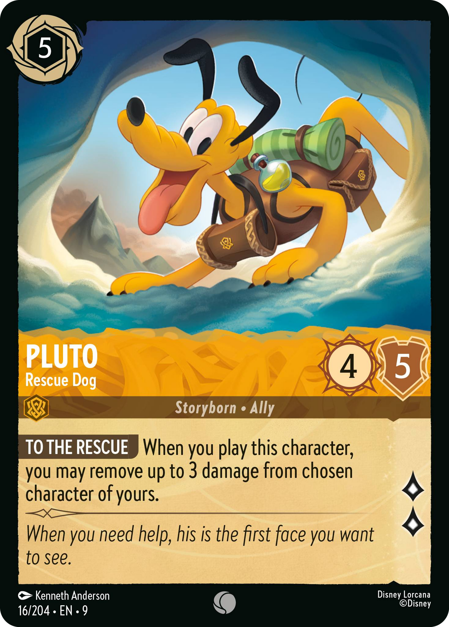 Pluto - Rescue Dog | Fabled #16 (Near Mint) | Disney Lorcana Single Australia (Near Mint)