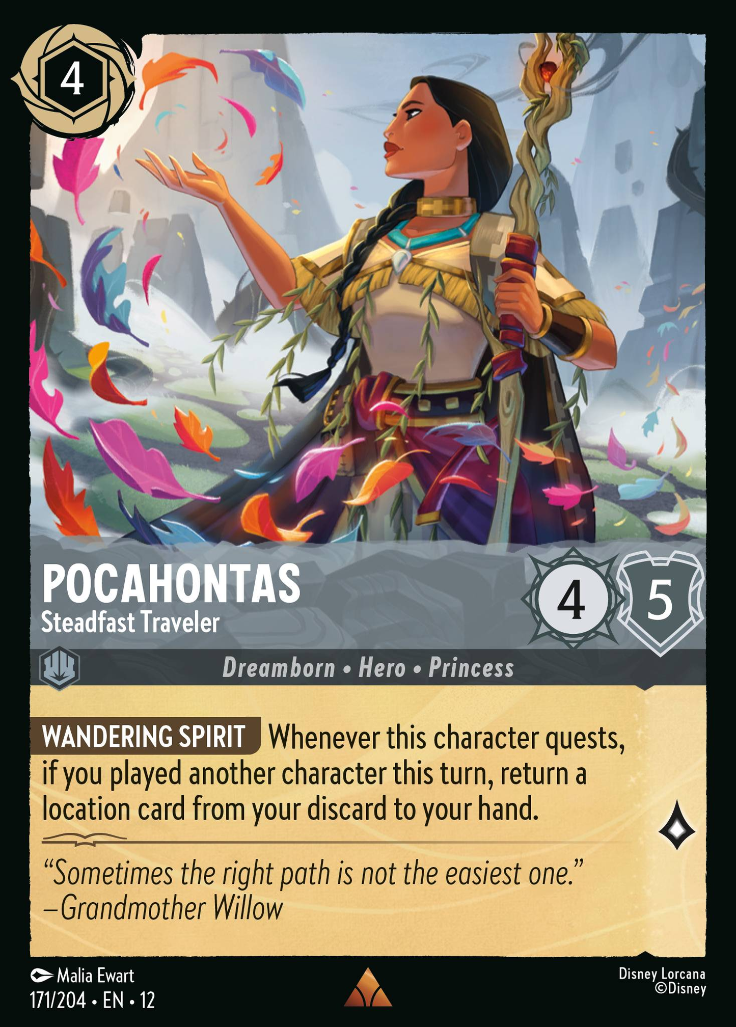 Pocahontas - Steadfast Traveler | Wilds Unknown #171 (Near Mint Foil) | Disney Lorcana Single Australia (Near Mint)