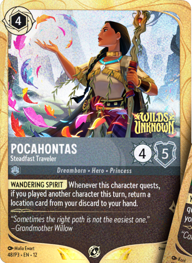 Pocahontas - Steadfast Traveler | Wilds Unknown Organized Play promo Promo (48/P3·EN·12) | Disney Lorcana Single Australia (Near Mint)