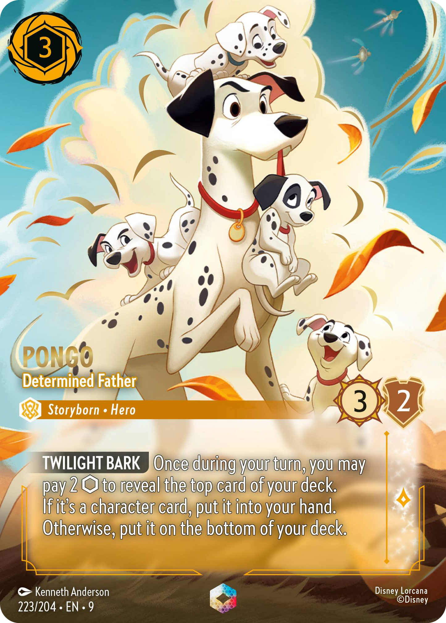 Pongo - Determined Father | Fabled #223 (Near Mint) | Disney Lorcana Single Australia (Near Mint)