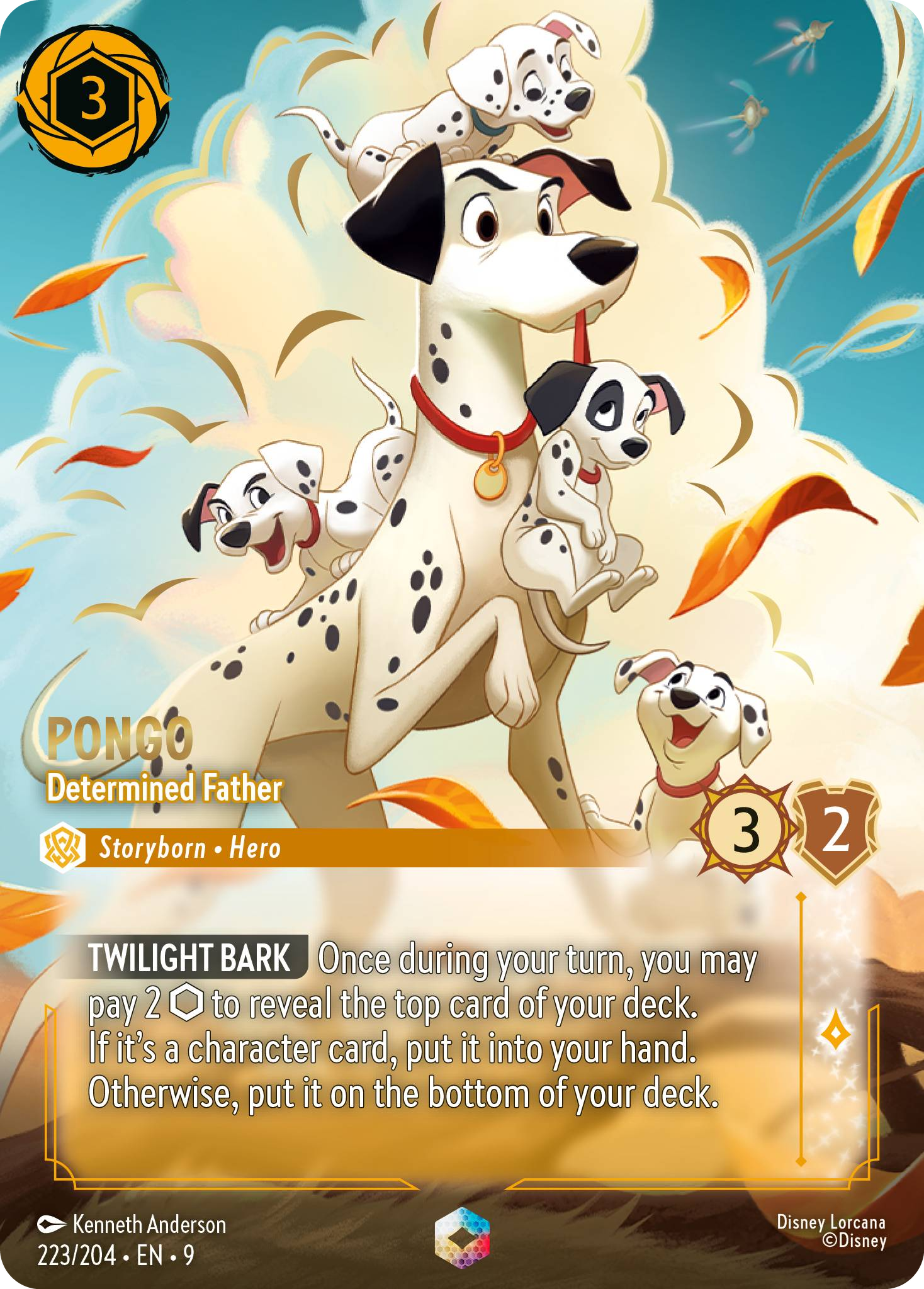 Pongo - Determined Father | Fabled #223 (Near Mint) | Disney Lorcana Single Australia (Near Mint)