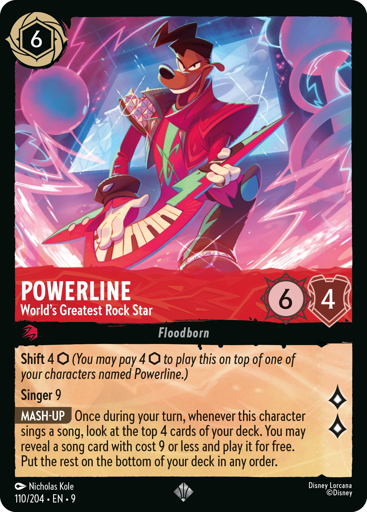 Powerline - World's Greatest Rock Star | Fabled #110 (Near Mint Holofoil) | Disney Lorcana Single Australia (Near Mint)
