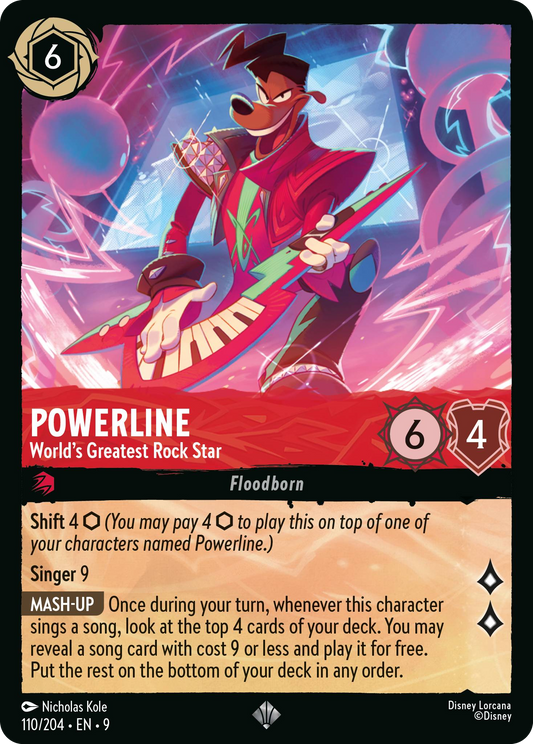Powerline - World's Greatest Rock Star | Fabled #110 (Near Mint Holofoil) | Disney Lorcana Single Australia (Near Mint)