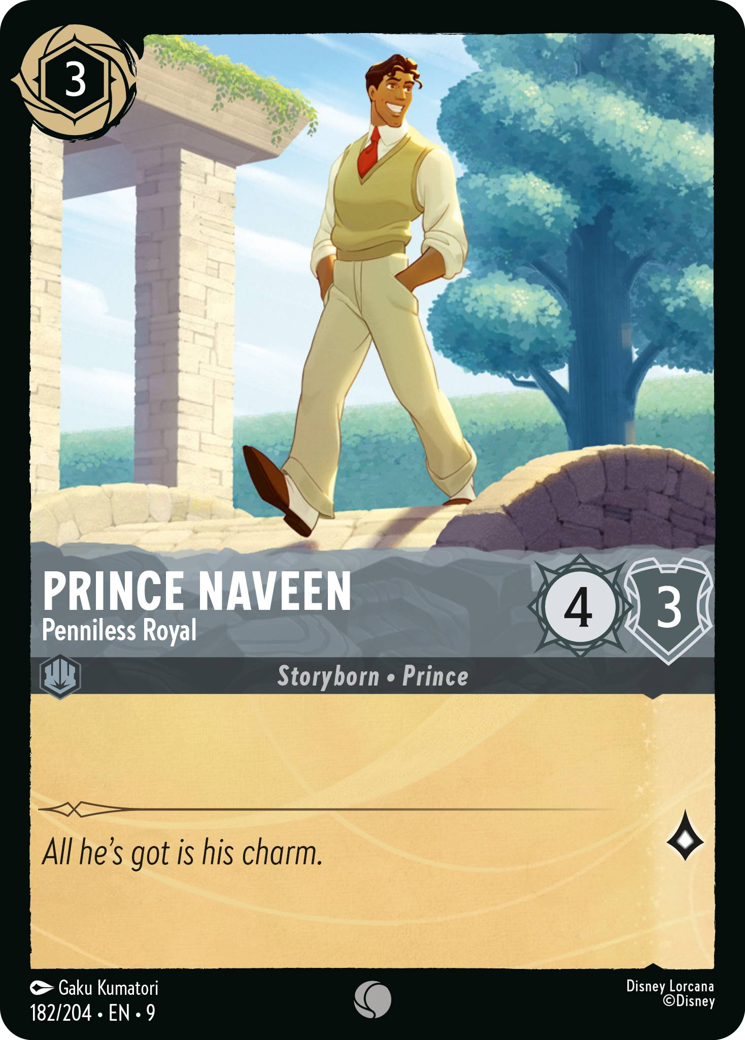Prince Naveen - Penniless Royal | Fabled #182 (Near Mint Foil) | Disney Lorcana Single Australia (Near Mint)