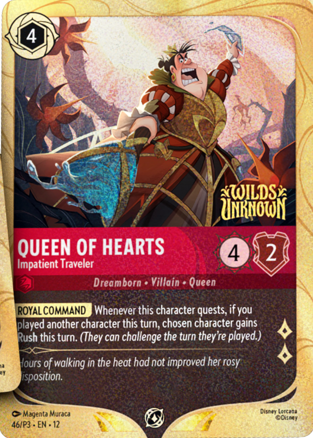 Queen of Hearts - Impatient Traveler | Wilds Unknown Organized Play promo Promo (46/P3·EN·12) | Disney Lorcana Single Australia (Near Mint)