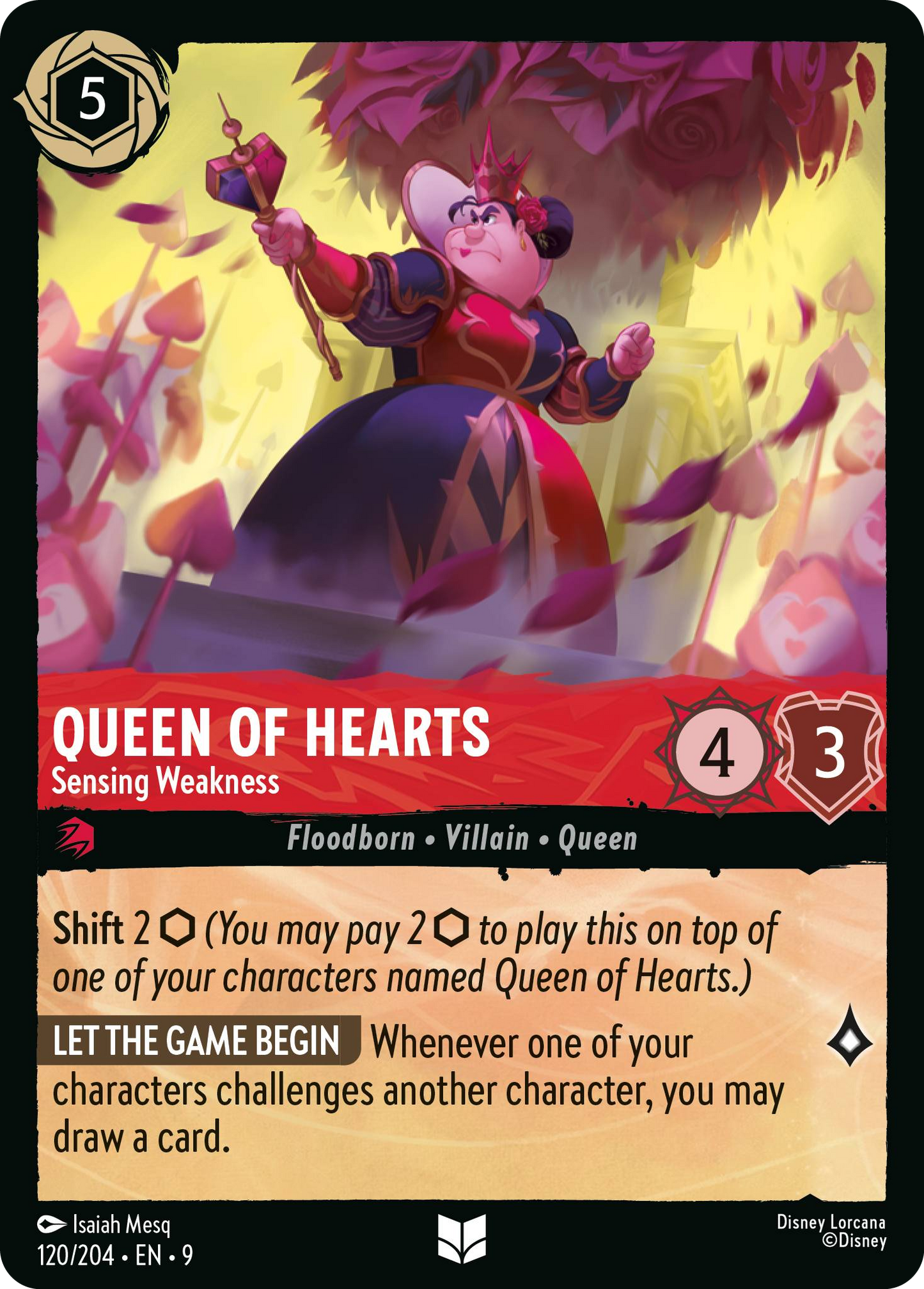 Queen of Hearts - Sensing Weakness | Fabled #120 (Near Mint Foil) | Disney Lorcana Single Australia (Near Mint)