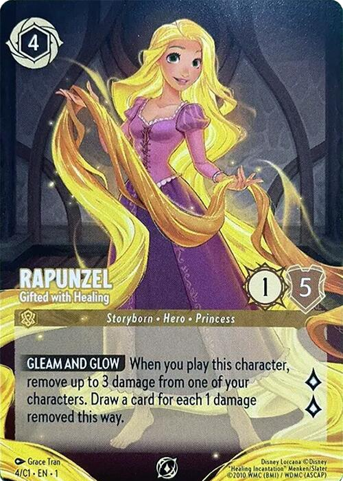 Rapunzel – Gifted with Healing – Disney Lorcana Challenge Set 1 Promo #4/C1